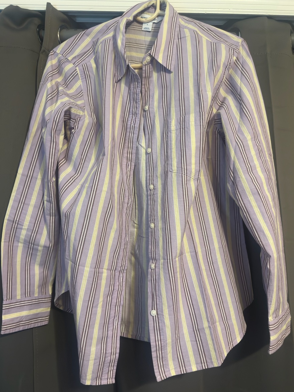 The Classic Lavender and White Striped Dress Shirt